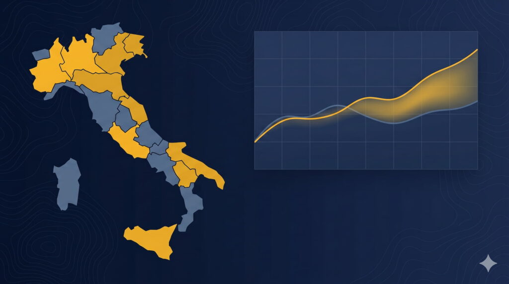 MMM GeoLift: mappa regionale e serie temporale del lift causale